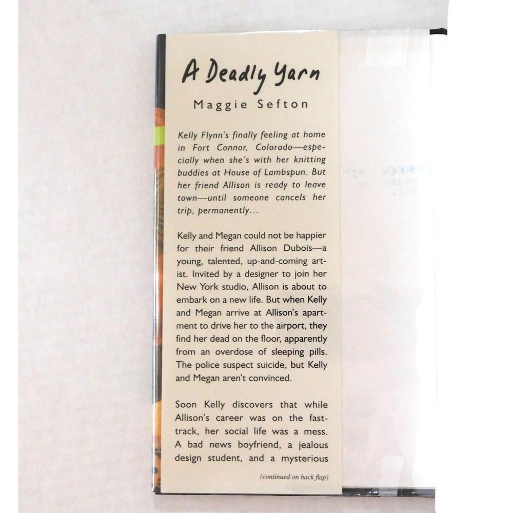A Deadly Yarn By Maggie Sefton 2006 A Knitting Mystery Hardcover Jacket - Picture 3 of 5